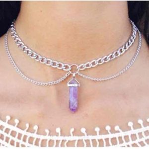 Opal double chain choker